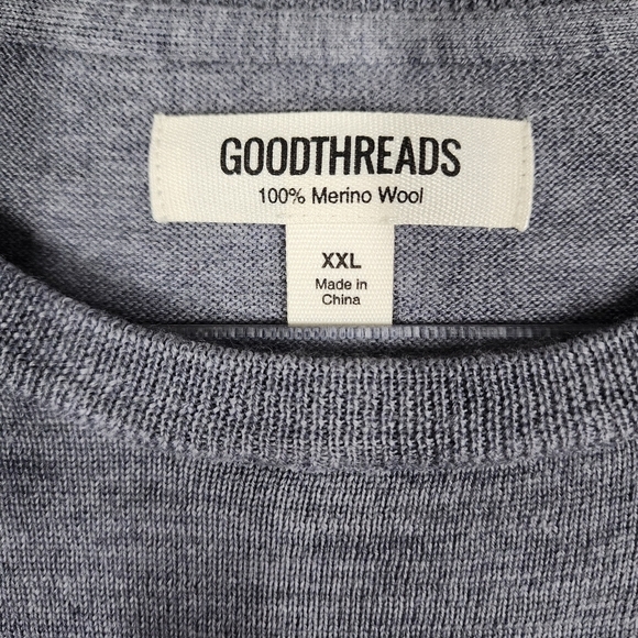 GOODTHREADS 100% MERINO WOOL CREW NECK SWEATER - Picture 9 of 9